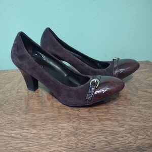 New Franco Sarto Faux Croc Heels
